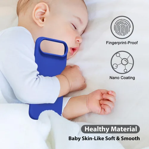 Vista 52 de oakxco Funda de silicona para iPhone 12 Pro Max, magnética, compatible con carga inalámbrica Magsafe, cubierta protectora de goma suave y delgada