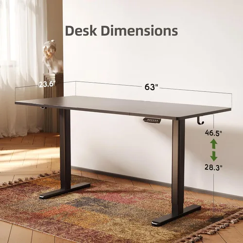 Vista 75 de INNOVAR Escritorio eléctrico de pie, escritorio de pie de altura ajustable, escritorio de pie de 40 x 24 pulgadas para computación de oficina