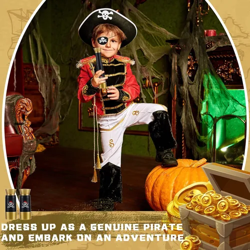 Vista 6 de Libima Juego de 24 parches y telescopios para ojos de pirata, parches de plástico para telescopios piratas, parches a granel para fiestas