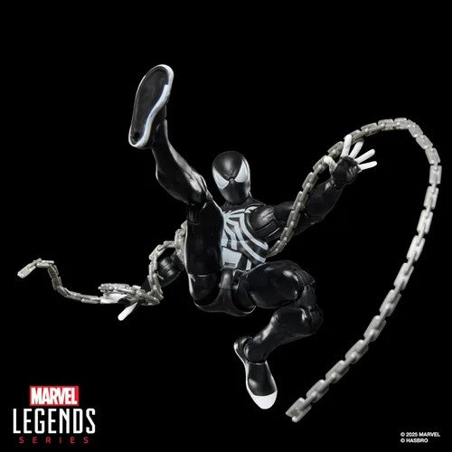 Vista 4 de Serie Marvel Legends Spider-Venom, Figura de acción coleccionable de Spider-Man de cómics retro de 6 pulgadas a escala