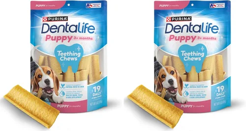 Vista 10 de Masticables para dentición de cachorro Dentalife para perros pequeños de 3 meses en adelante, sabor a pollo, 17.3 oz., 19 masticables - Bolsa de 19