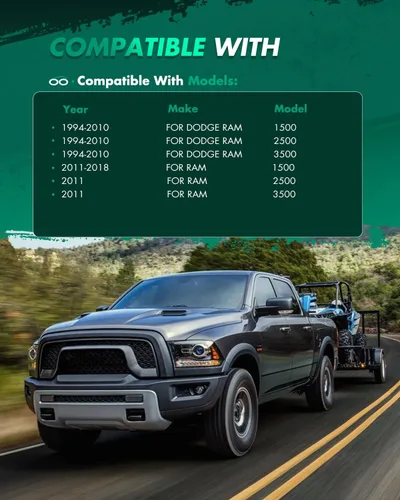 Vista 4 de SCITOO Kit de elevación de nivelación delantera de 2 pulgadas para Dodge 1994-2018 Espaciador de puntal de elevación compatible para Dodge para Ram