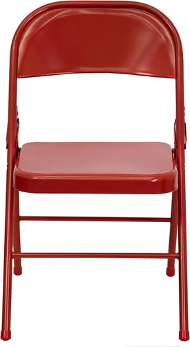 Vista 9 de Flash Furniture Serie Hércules Silla plegable de metal, beige, paquete de 4