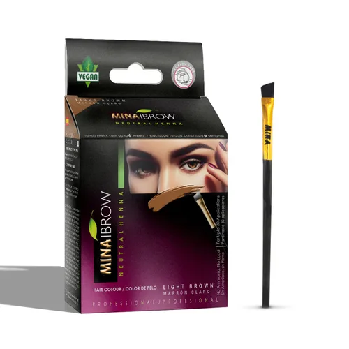 Vista 21 de MinaiBrow Polvo de tinte natural negro con agua de rosas y cepillo biselado doble Tinte instantáneo para cejas a prueba de manchas para cobertura