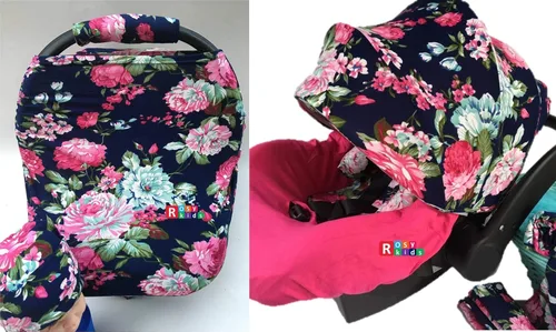 Juego de 9 piezas de funda para asiento de coche infantil, cubierta para reposacabezas, sombrero, bufanda de enfermería, 25JE05
