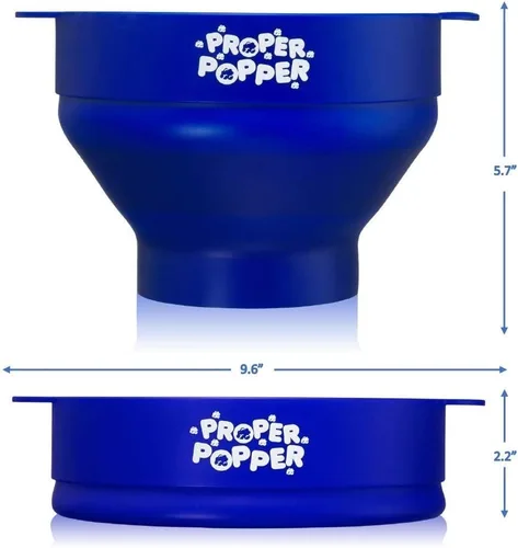 Vista 6 de La original Proper Popper - Palomera de microondas para palomitas de maíz, fabricada en silicona, cuenco plegable sin BPA y apto para lavavajillas