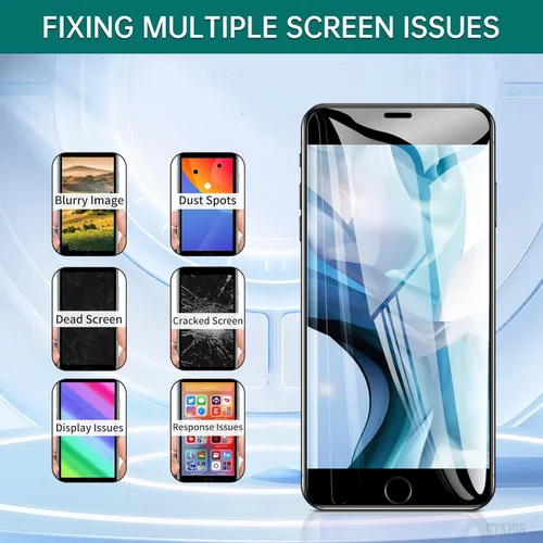 Vista 4 de Para iPhone 7 Reemplazo de pantalla negro con botón de inicio 4.7 "3D táctil LCD digitalizador Asamblea completa con cámara frontal oído altavoz