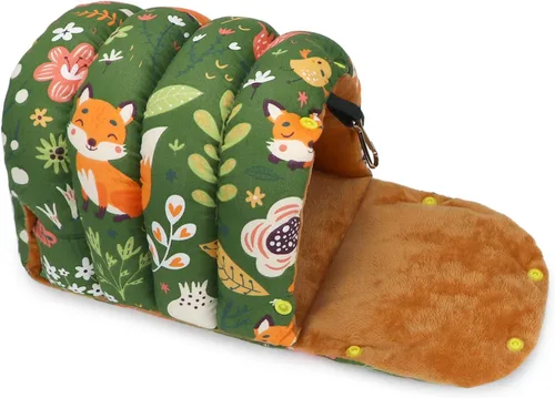 Vista 7 de Wontee Nido de Pájaro Casa de Invierno Cálido Refugio para Acostarse Cabaña Colgante para Loros, Periquitos, Caiques, Ninfas Senegal, Cacatúas, Verde