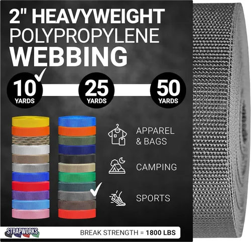 Vista 48 de Strapworks Correas de Polipropileno Resistente - Correas de Polipropileno de Servicio Pesado para Reparación de Equipos de Bricolaje al Aire Libre