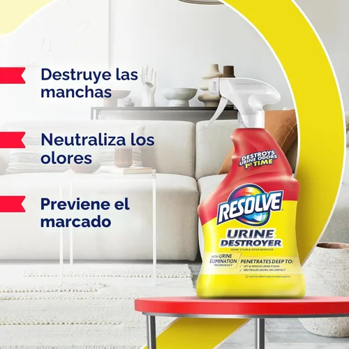 Vista 3 de Resolve - Destructor de orina en aerosol para eliminar manchas y olores, 32 onzas