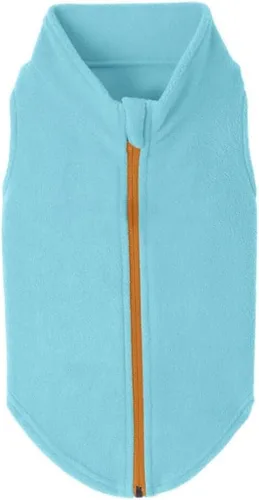 Vista 7 de Gooby - Suéter de forro polar con cierre para perro, color negro, XS - Chaqueta cálida de forro polar tipo step-in con doble anillo en D