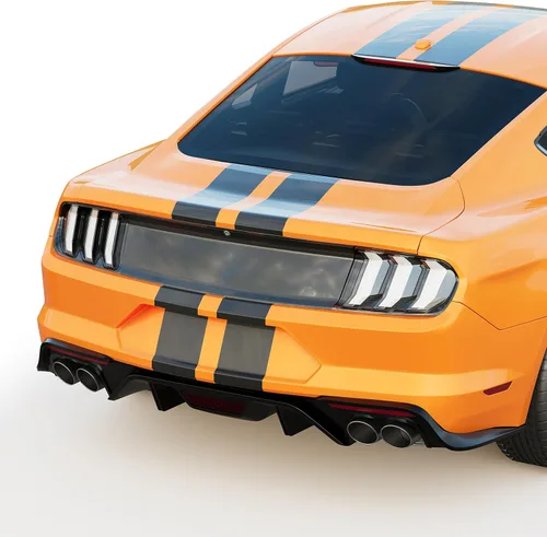 Vista 9 de KUAFU Panel de guarnición para tapa de maletero trasero compatible con Ford Mustang GT 2015-2023, cubierta central de maletero decorativa, tapa