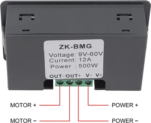 Vista 3 de UMLIFE Controlador de velocidad del motor, PWM DC 12V 24V 60V 500W Regulador de velocidad ajustable con interruptor giratorio variable continuo PWM