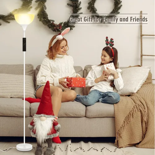 Vista 7 de Lámparas de pie para sala de estar, lámparas de pie Torchiere de 71'' con control remoto, temperatura de color y brillo ajustables 2700K-6500K