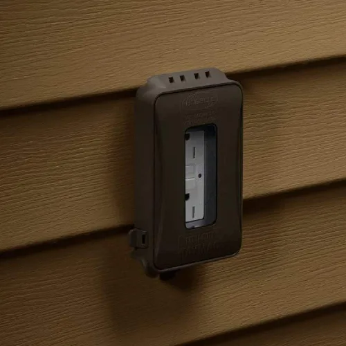 Vista 6 de Hubbell-Bell - Cubierta de enchufe horizontal y vertical, resistente a la intemperie, ampliable, perfil bajo, extraresistente mientras está en uso