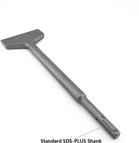 Vista 4 de 3 pulgadas de ancho y cincel de escala Thinset SDS-Plus mango de 3 x 10 pulgadas, raspador de pared y piso Thinset funciona con todas las marcas