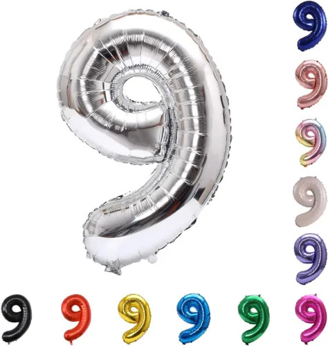 Vista 167 de YPSelected Globo de aluminio grande de 32 pulgadas con número de helio, cumpleaños, boda, fiesta, 0-9 (azul bebé, 0)