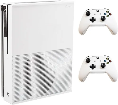 HIDEit X1S Xbox One S Soporte de pared y 2 Soportes de pared para mando Xbox One S White Bundle HIDEit detrás del televisor o DISPLAYit Fabricado
