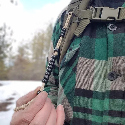 Vista 2 de Pace Count Beads/Army Ranger Beads/Distance Counter for Your Land Navigation Kit - Trail Counter Hiking Beads for Compass Land Navigation as Part of