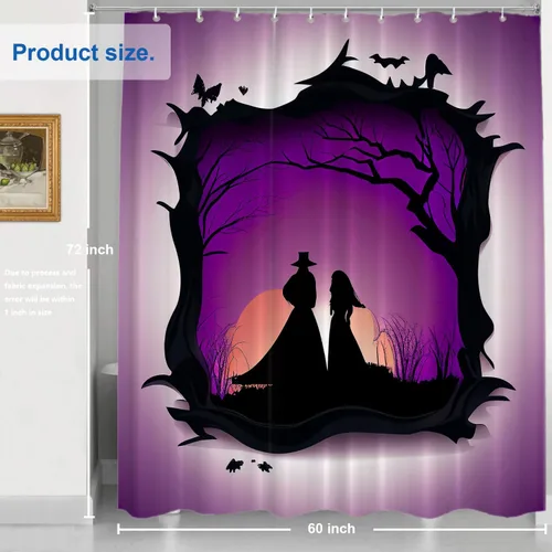 Vista 468 de Shrahala Father and Child Embracing No Hooks Shower Curtain with Snap in Liner Set, Tender Moment Captured Bathroom Décor Polyester Fiber Waterproof