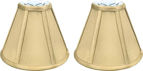 Vista 204 de Royal Designs, Inc. BS-707FC-6AGL Deep Empire Basic - Pantalla para lámpara con clip de llama, 3.5 x 6 x 5.75 pulgadas, color dorado antiguo