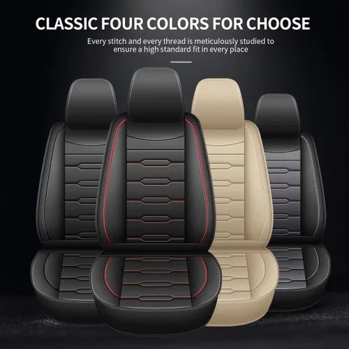 Vista 7 de AOMSAZTO Funda de asiento de automóvil compatible con Jeep Grand Cherokee 2004-2010, solo 2 asientos delanteros, protector de cojín de asiento