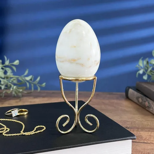 Vista 4 de Bard's Soporte para huevos en tono latón, pata de desplazamiento, diámetro de 1.375 pulgadas