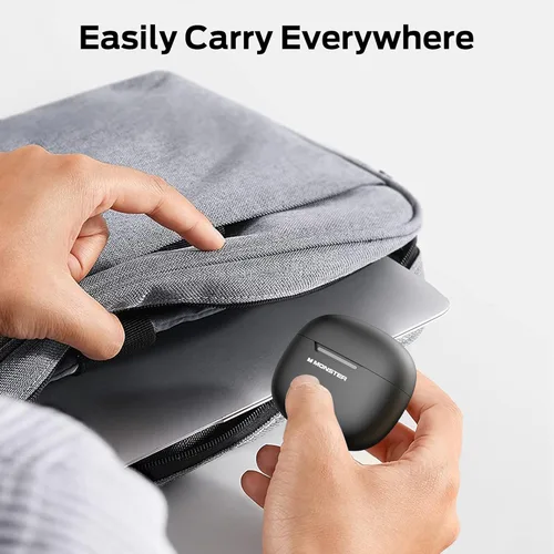 Vista 11 de Monster N-Lite 208 - Auriculares inalámbricos Bluetooth 5.4 con micrófono integrado, control táctil, auriculares Bluetooth con tiempo