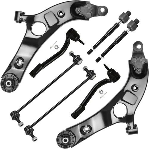 Vista 381 de Detroit Axle - Kit de brazos de control delanteros de 8 piezas para Toyota Sienna 2004-2010, 2 brazos de control inferiores con rótulas, 4 barras