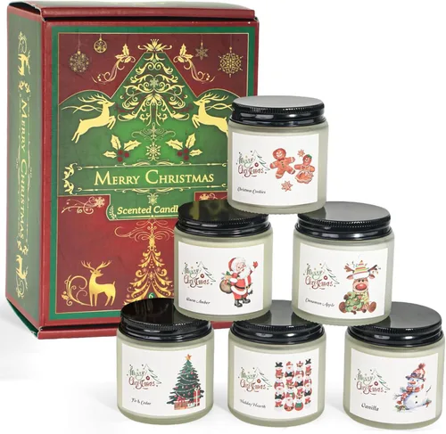 Vista 10 de Spring Summer Scented Candles Set, Soy Candles for Home, 6 Pack Candle Gift Set - Gifts for Women Mother's Day, Aromatherapy Candle, 21 oz Scented