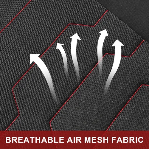 Vista 7 de CAROMOP Fundas de asiento de coche transpirables para asientos completos, fundas de asiento de tela de malla de aire 3D para automóviles, fundas