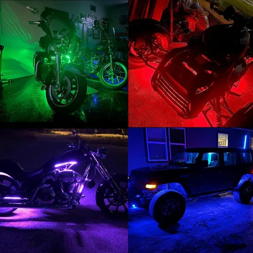 Vista 5 de Hovano Juego de 4 cables de extensión de 60 pulgadas/150 cm de 4 pines RGB LED para luces de acento multicolor, juego de cables para luces LED