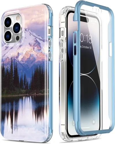 Vista 13 de Esdot Funda para iPhone 14 con Protector de Pantalla Integrado, Funda Resistente de Grado Militar con Diseños de Moda para Mujeres y Niñas, Funda