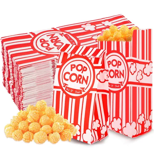 300 bolsas de palomitas de maíz, bolsa de papel de 1 onza, porciones individuales para carrito de máquinas, noches de cine a granel, regalos del día