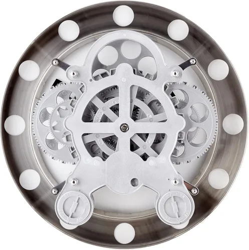Vista 3 de Kikkerland Reloj grande para pared de rueda giratoria