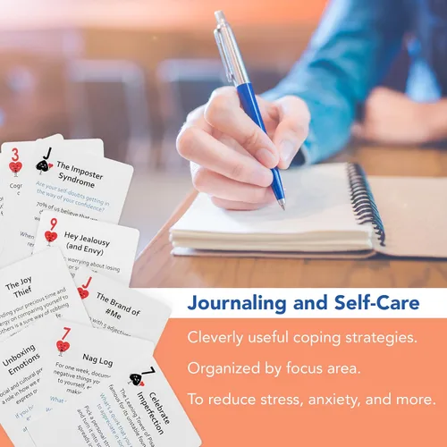 Vista 3 de Mind Brain Emotion 52 tarjetas esenciales de habilidades de afrontamiento, ejercicios de cuidado personal para aliviar el estrés y la ansiedad