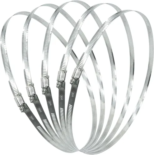 Vista 10 de 5 abrazaderas de manguera grandes de 17.7 pulgadas (diámetro), abrazaderas de manguera de acero inoxidable, abrazaderas de manguera de engranaje