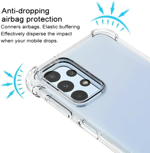 Vista 5 de Folmeikat Compatible con Samsung Galaxy A23 5G, absorción de golpes flexible de goma TPU funda protectora para teléfono celular Galaxy A23 5G funda