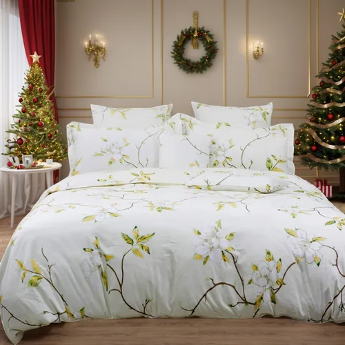 Vista 12 de FADFAY Juego de funda de edredón Twin, elegante ropa de cama floral shabby beige con estampado de pájaros y flores, juego de funda de edredón