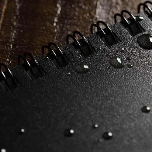 Vista 6 de Rite in the Rain Cuaderno resistente a la intemperie con espiral lateral, 4.625 x 7 pulgadas, cubierta negra, patrón universal (No. 773)