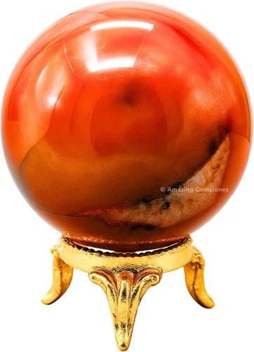Vista 66 de Amazing Gemstone Bola de cristal de Yaxaita con soporte, bolas de meditación de esfera de cristal de 2 pulgadas para brujería y bolas decorativas