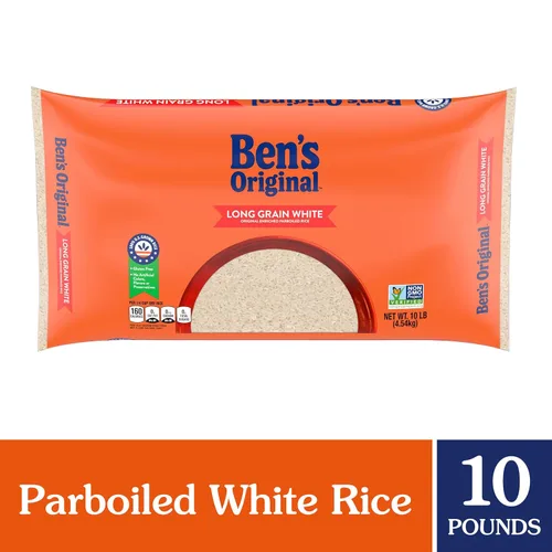 Vista 3 de BEN'S ORIGINAL Arroz blanco enriquecido de grano largo, arroz hervido, bolsa de 10 lb