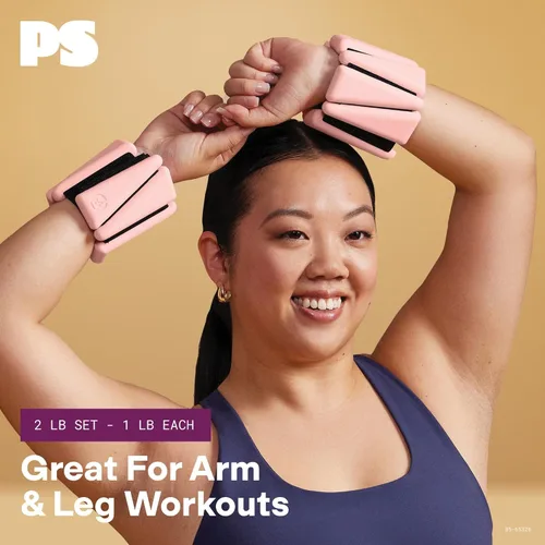 Vista 4 de POPSUGAR Soft Wrist and Ankle Weights, Wearable Weights, Strengthens, Tones & Sculpts, Adjustable Ankle Weights for Work from Home Fitness, Gym