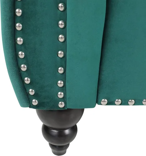 Vista 62 de RARZOE Juego de 3 piezas de muebles de sala de estar, sofá Chesterfield de terciopelo moderno, silla de club Chesterfield y sofá de dos plazas Mango