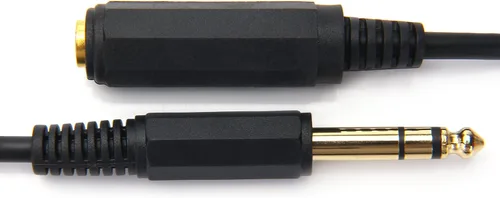 Vista 7 de Disino Cable de extensión estéreo macho a hembra de 15 pies, 1/4 pulgadas, chapado en oro, cable de extensión de auriculares de un cuarto de pulgada