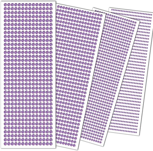 Vista 31 de 1799 piezas 4 hojas de pegatinas de diamantes de imitación 3/4/5/6 mm autoadhesivas para maquillaje de cara, ojos, cabello y cuerpo (Rojo-3/4/5/6mm)