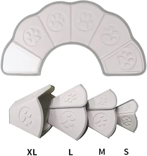 Vista 4 de Collar de cono de perro suave, cono de recuperación de mascotas para perros y gatos, collar ligero de recuperación para perros, collar protector