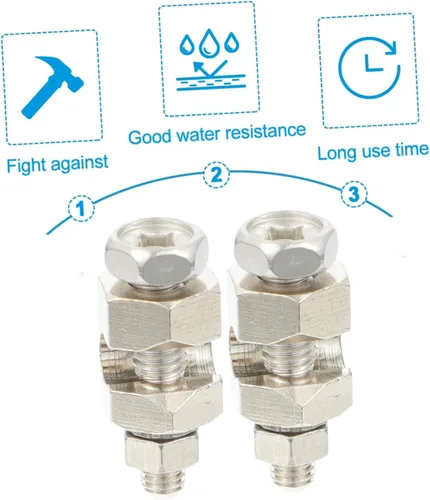 Vista 5 de GANAZONO 4 unids protección conexión a tierra cable de tierra panel solar montaje en tierra panel solar clip fotovoltaico