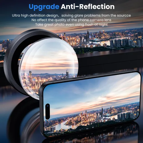 Vista 2 de WSKEN Protector de lente de cámara para iPhone 16 Pro/iPhone 16 Pro Max - [Modelo de disparo original] Protector de pantalla de cámara de vidrio