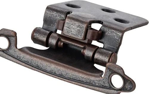 Vista 34 de Ravinte Paquete de 2 (1 pares) de bisagras superpuestas de gabinete de 1/2 pulgada, montaje facial semicerrante de cierre automático, accesorios